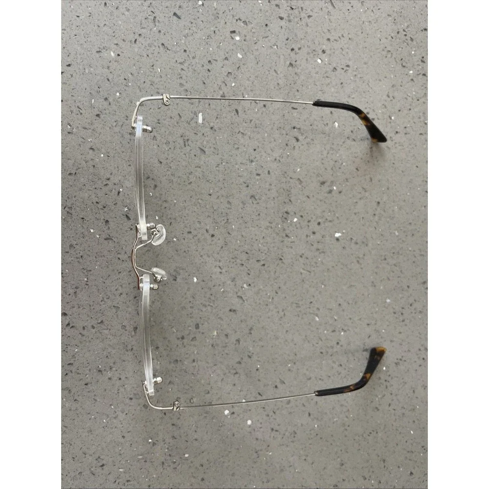 Eyebuydirect Market 53-17-136 C2 Silver Metal Eyeglasses FRAMES ONLY